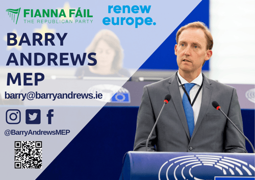Barry Andrews MEP - Contact Card for Leaflets 2022